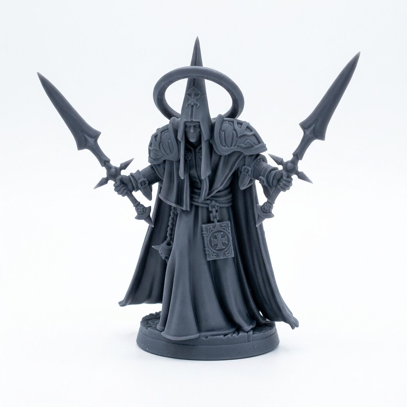 Foulpriest B - Gray Resin 3D Printed Miniature