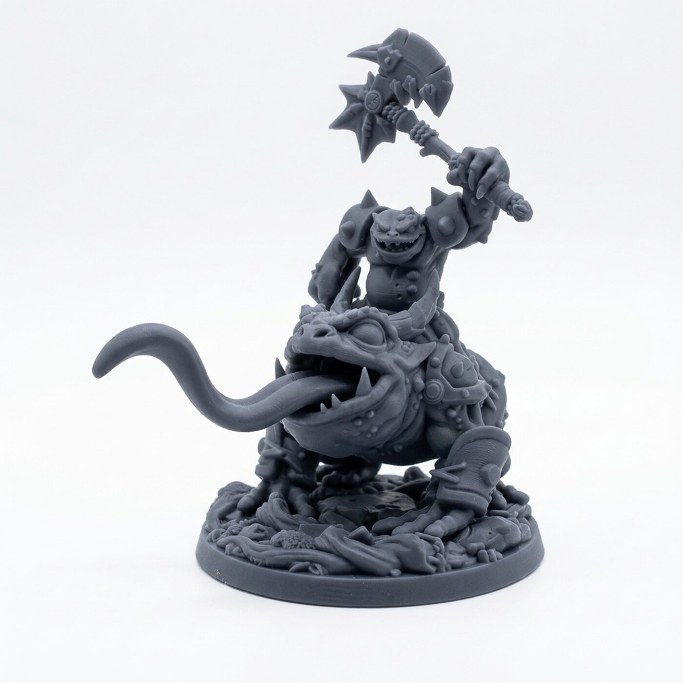 Frogbeast B - Gray Resin 3D Printed Miniature