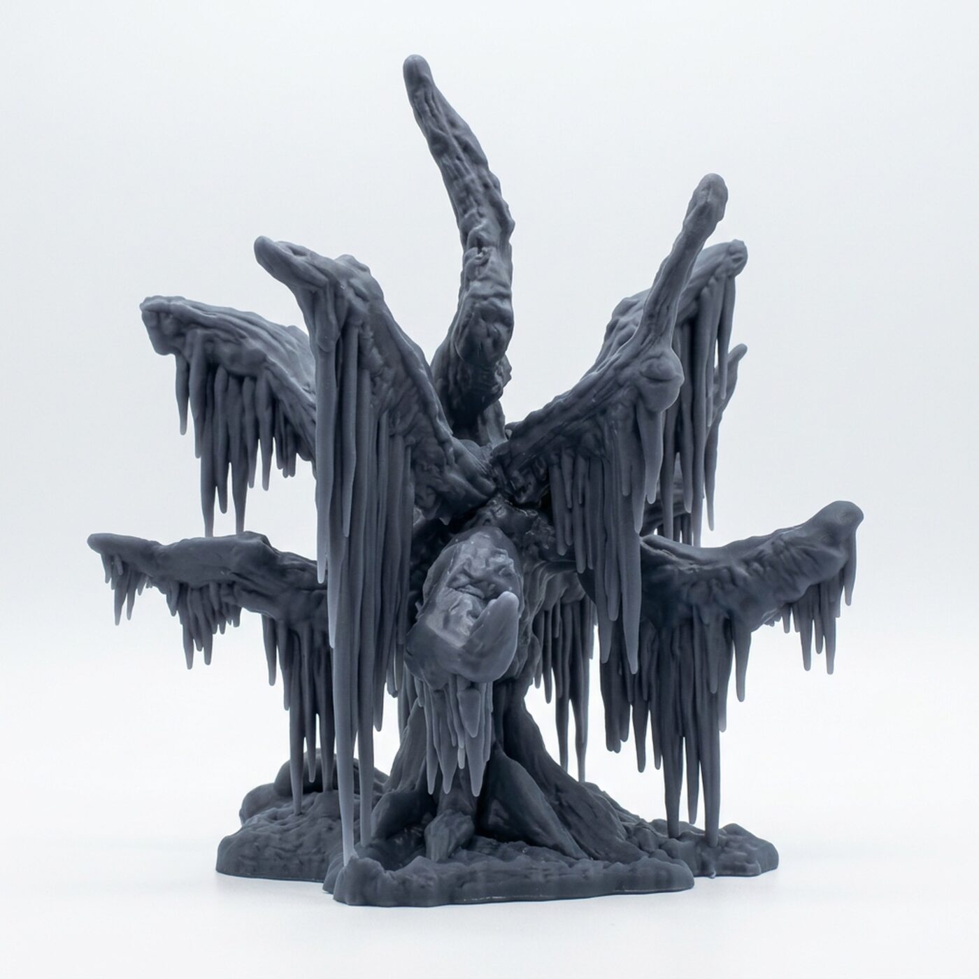 Frozen Tree B - Gray Resin 3D Printed Miniature