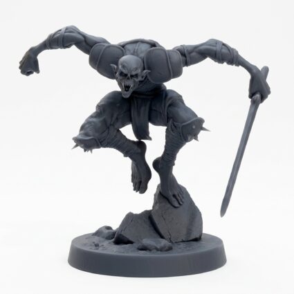 Ghoulravager Assassinjump - Gray Resin 3D Printed Miniature