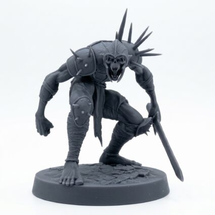 Ghoulravager Crawlready - Gray Resin 3D Printed Miniature