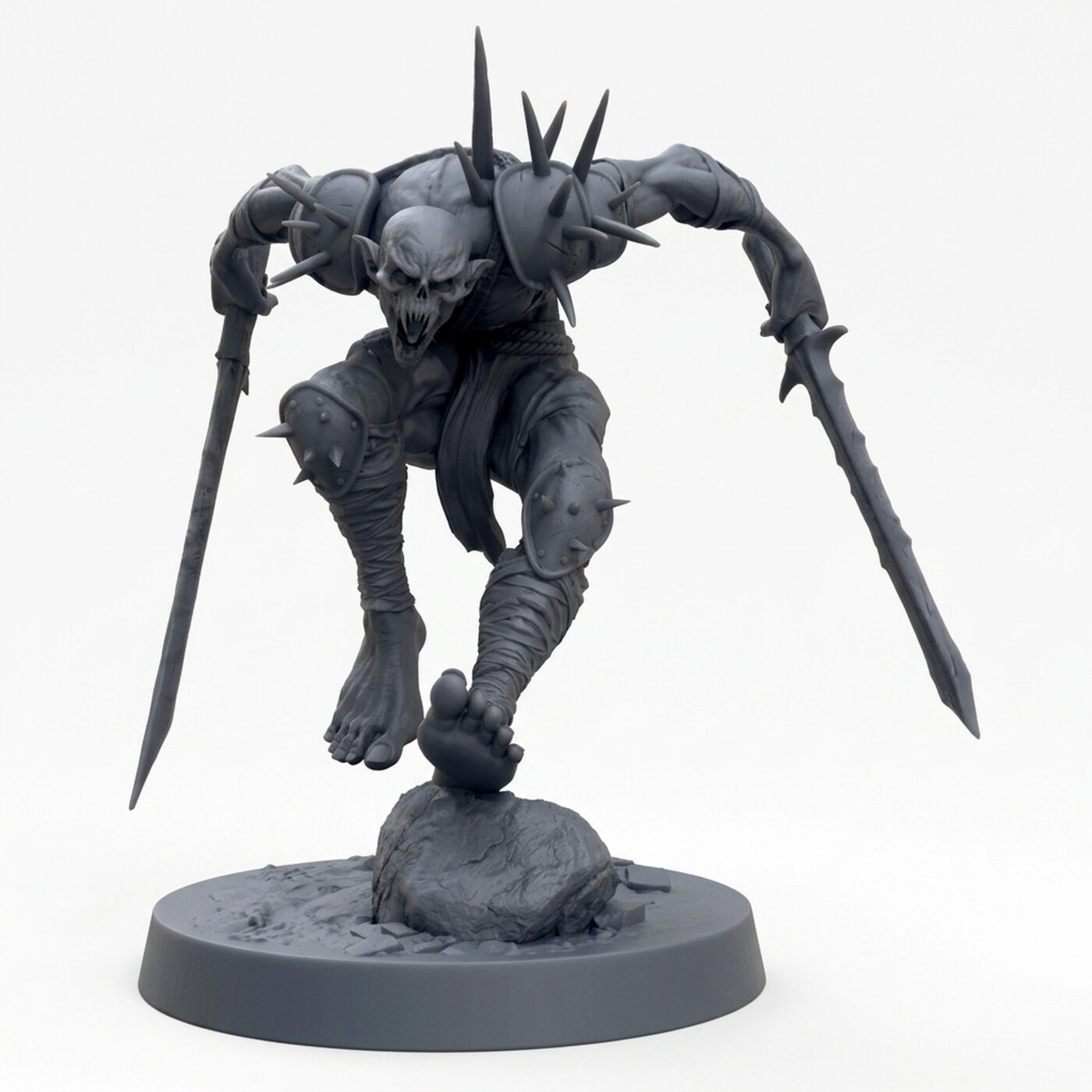 Ghoulravager Deathlanding - Gray Resin 3D Printed Miniature