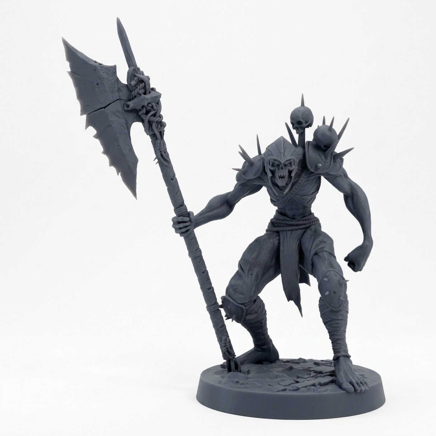 Ghoulravager Guardgreataxe - Gray Resin 3D Printed Miniature