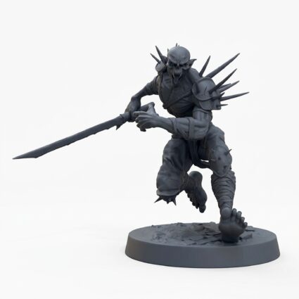 Ghoulravager Landing - Gray Resin 3D Printed Miniature