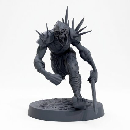 Ghoulravager Run - Gray Resin 3D Printed Miniature