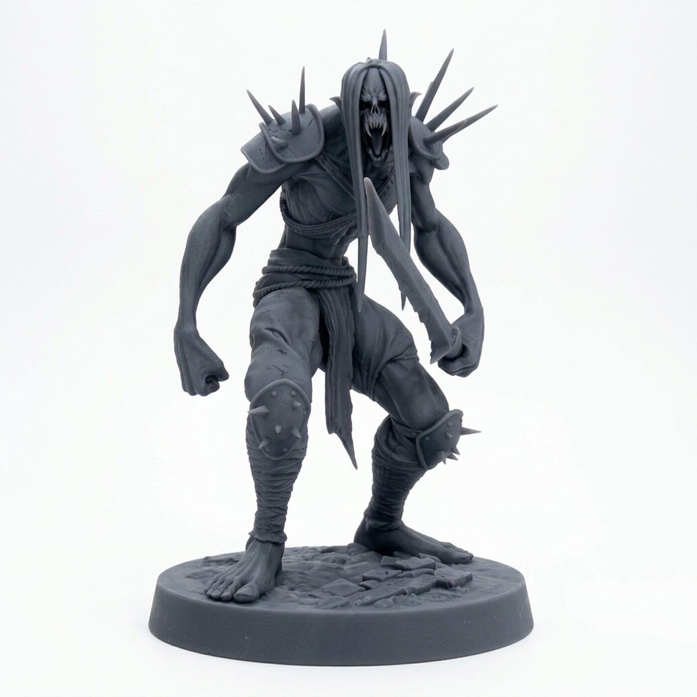 Ghoulravager Stand - Gray Resin 3D Printed Miniature
