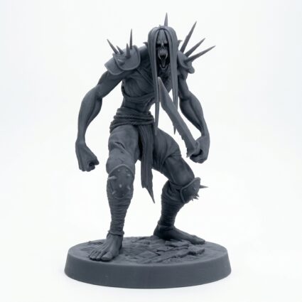 Ghoulravager Stand - Gray Resin 3D Printed Miniature