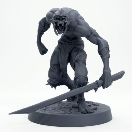 Ghoulravager Walkangry - Gray Resin 3D Printed Miniature