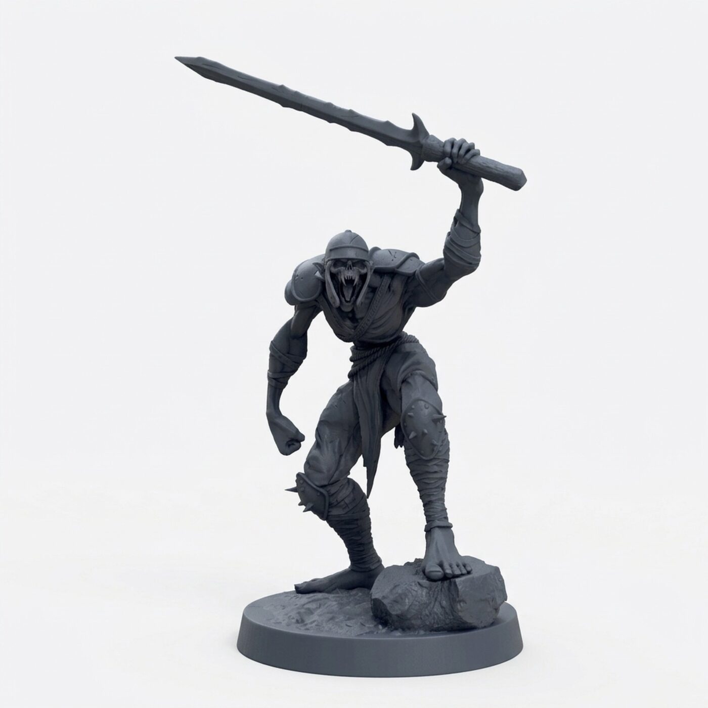 Ghoulravager Winner - Gray Resin 3D Printed Miniature