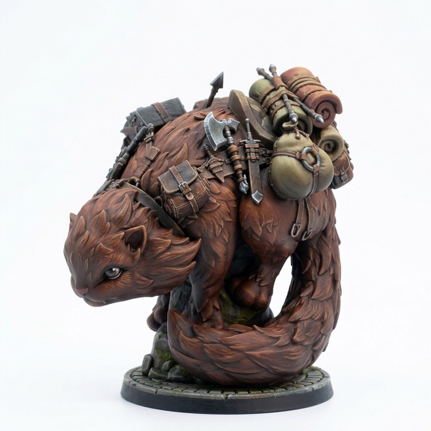 Giant Travel Companion Cat - Painted 3D Printed Miniature