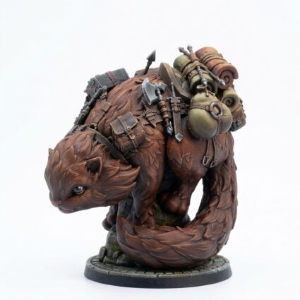 Giant Travel Companion Cat - Painted 3D Printed Miniature