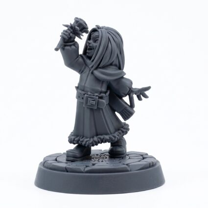 Girl Flower - Gray Resin 3D Printed Miniature