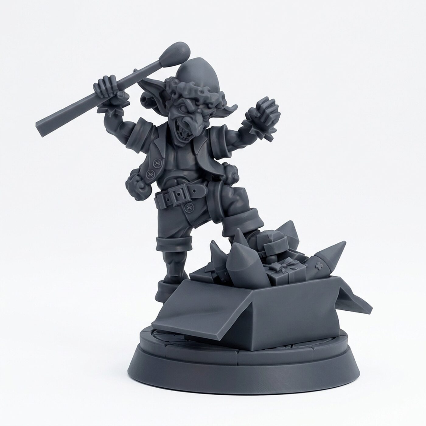 Goblin Match Firework - Gray Resin 3D Printed Miniature