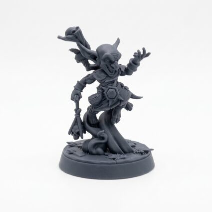 Goblin Warchief Kragger - Gray Resin 3D Printed Miniature