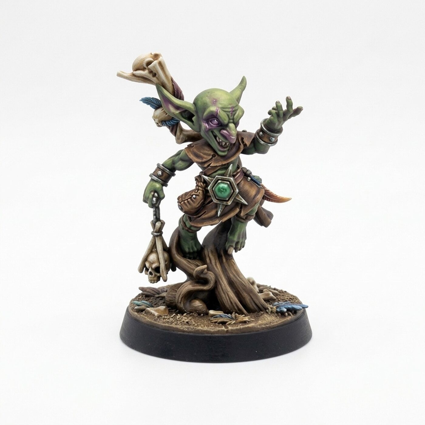 Goblin Warchief Kragger - Painted 3D Printed Miniature