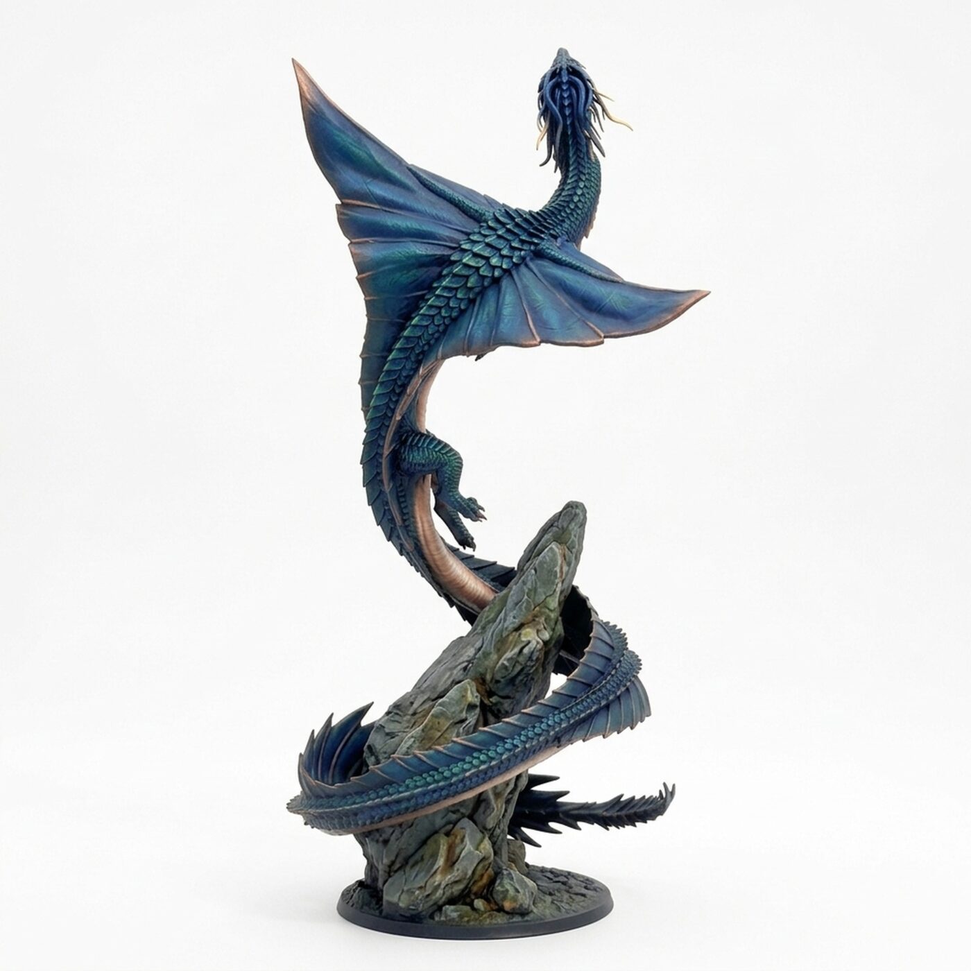 Gold Dragon - Painted 3D Printed Miniature