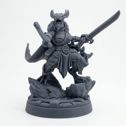 Gruff Ho Megas Pyre Lady - Gray Resin 3D Printed Miniature