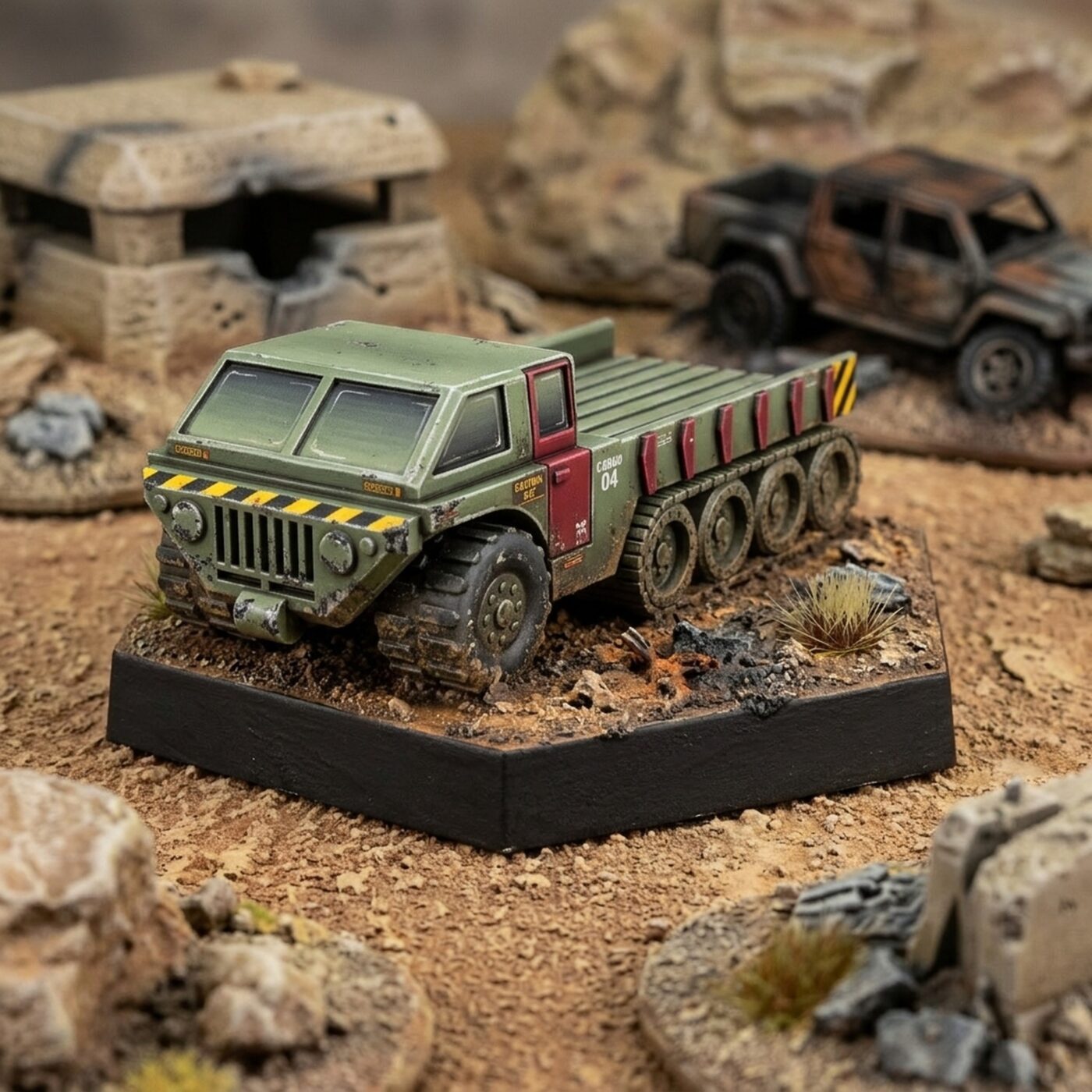 Half Track Painted Mech Miniature