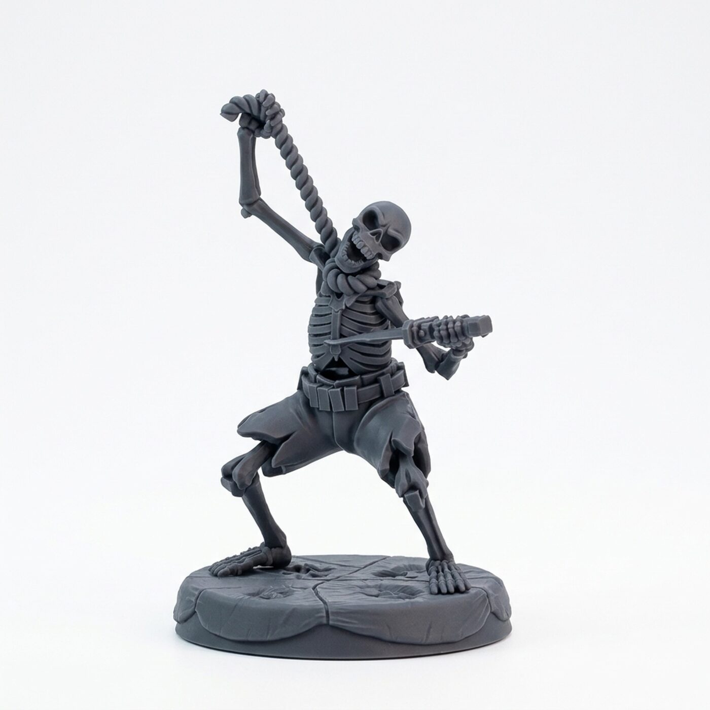 Hangedman Skeleton - Gray Resin 3D Printed Miniature