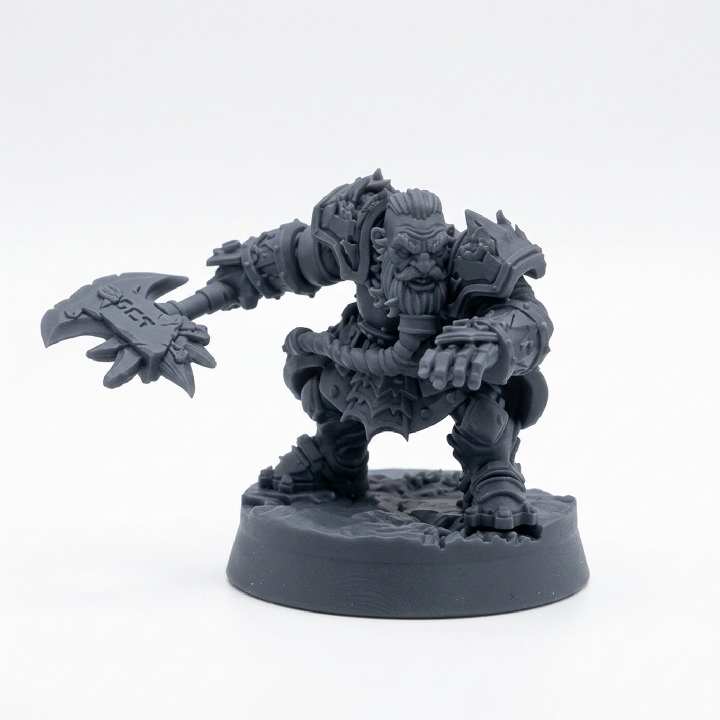 Heat Mauler D - Gray Resin 3D Printed Miniature