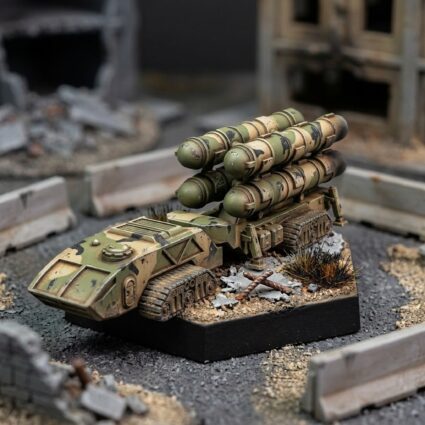 Heavy Thunderbolt 15 Launcher (Stowed) by USe Mechs Painted Mech Miniature