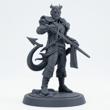 Hellswake Stalwart - Gray Resin 3D Printed Miniature
