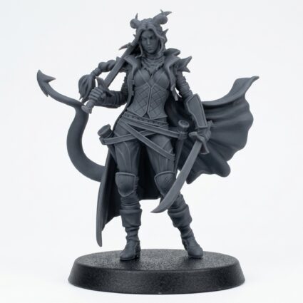 Hellswake Sword Siren - Gray Resin 3D Printed Miniature