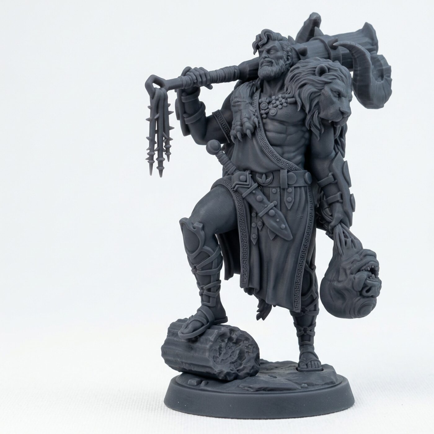 Herakaios - Gray Resin 3D Printed Miniature