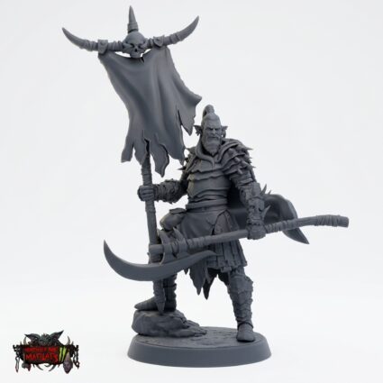 Hobgoblin Bannerman - Gray Resin 3D Printed Miniature