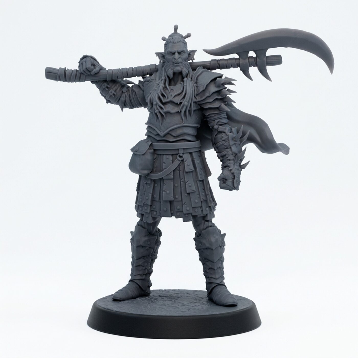 Hobgoblin Spinecleaver A - Gray Resin 3D Printed Miniature