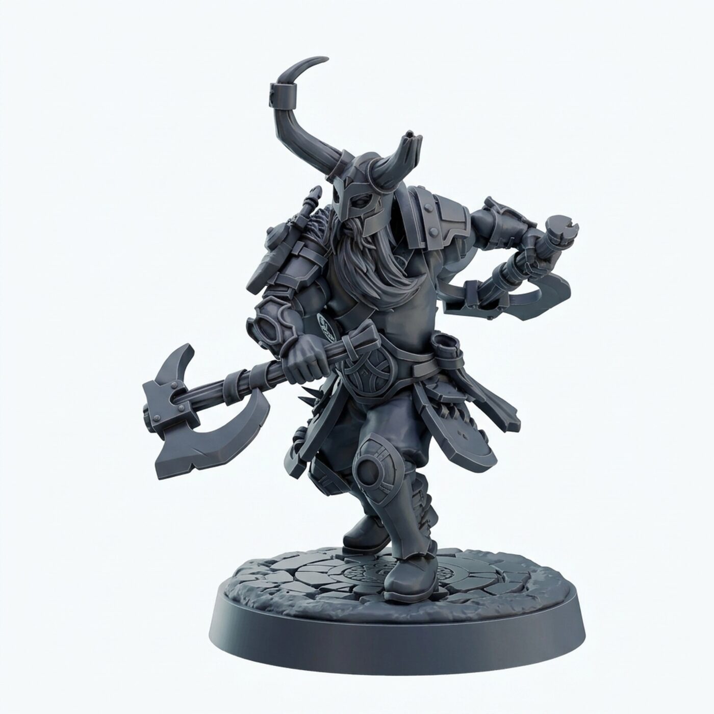 Holding Axe - Gray Resin 3D Printed Miniature