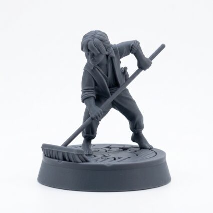 Human Kid Crew Member - Gray Resin 3D Printed Miniature