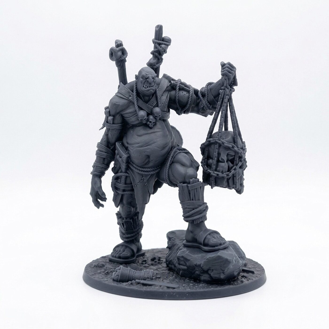 Hungry Crusher B - Gray Resin 3D Printed Miniature