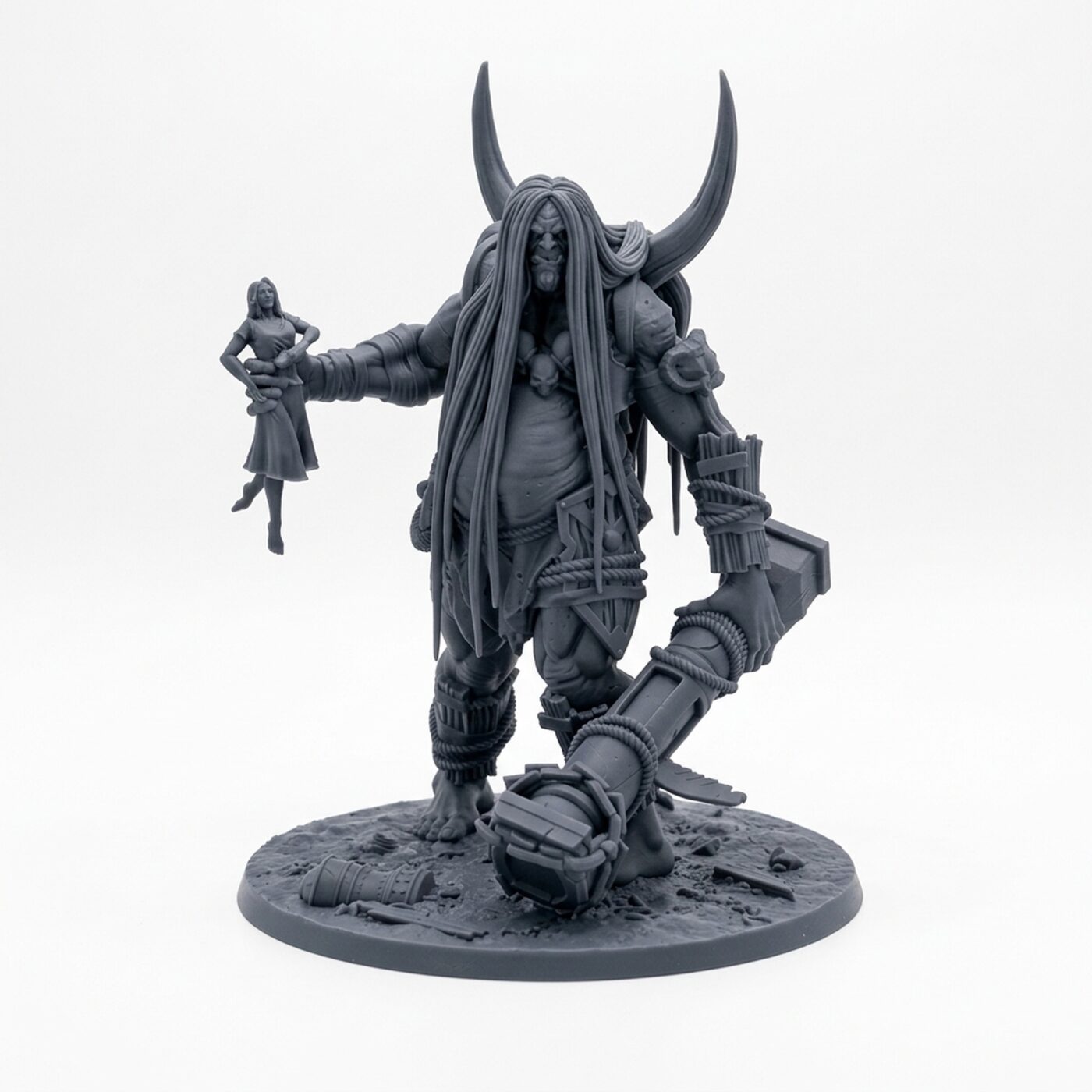 Hungry Crushers C - Gray Resin 3D Printed Miniature