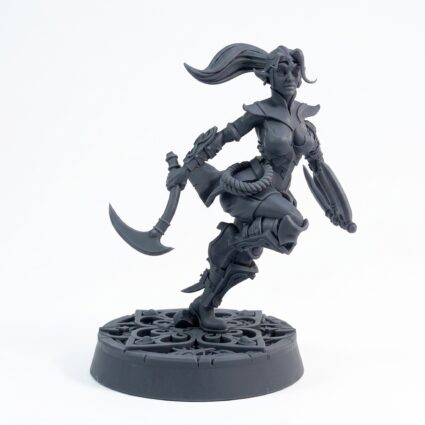 Hylta Qycine Turning - Gray Resin 3D Printed Miniature