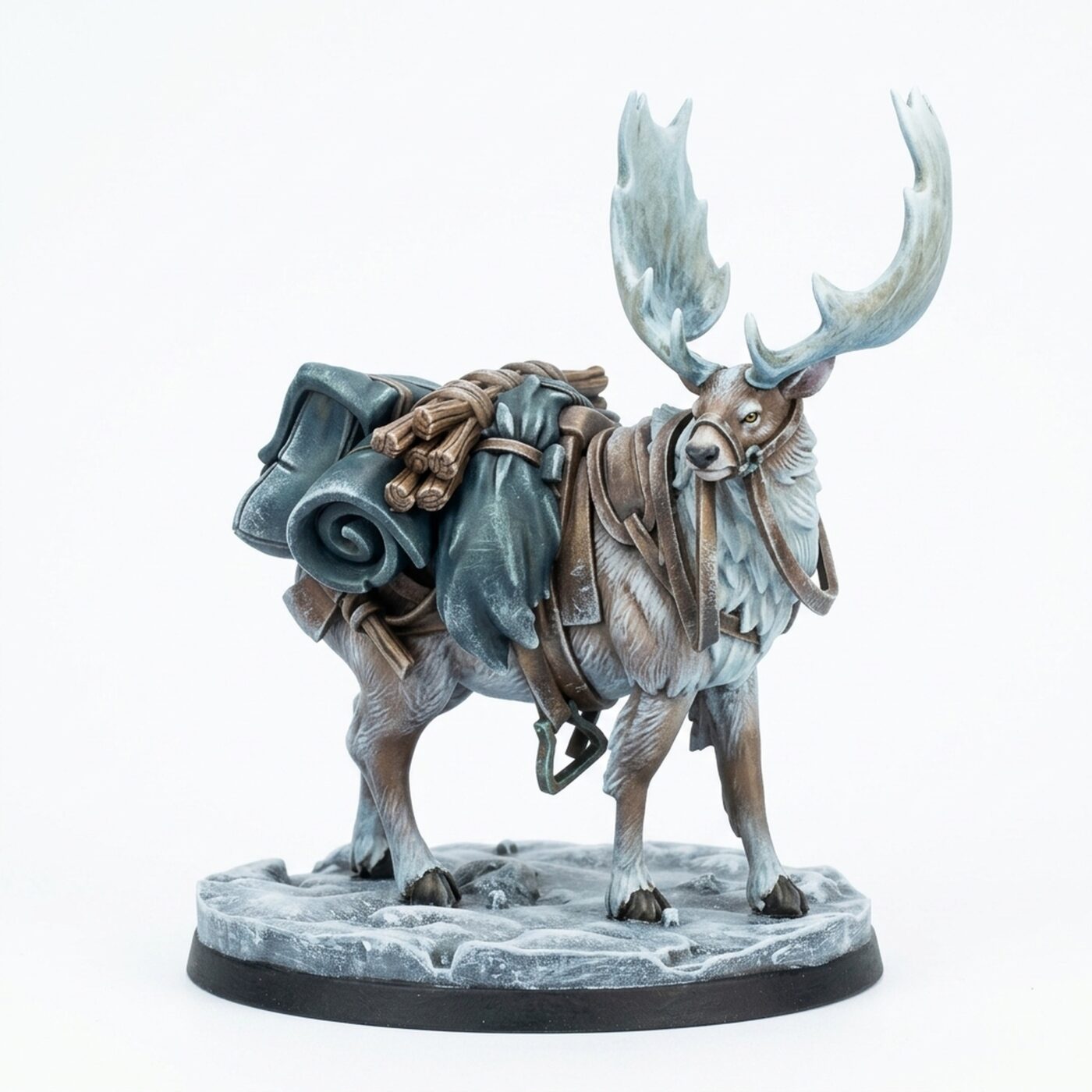 Ice Elk - Painted 3D Printed Miniature