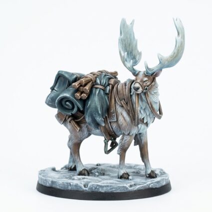 Ice Elk - Painted 3D Printed Miniature