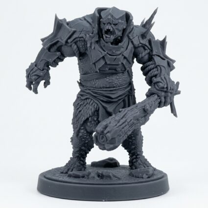 Ironcrag Ogre 0 - Gray Resin 3D Printed Miniature