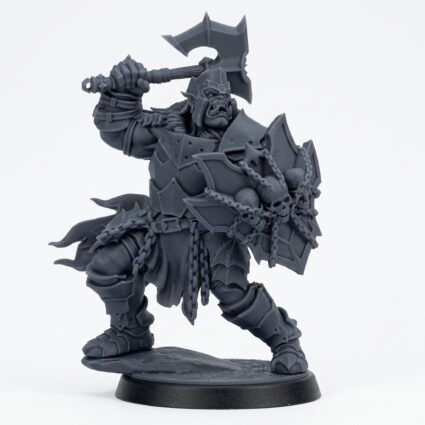 Ironcrag Orc A - Gray Resin 3D Printed Miniature