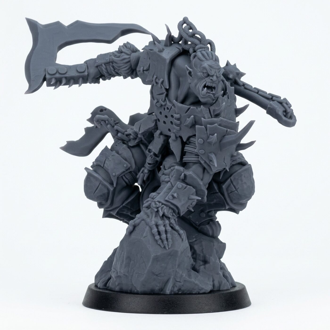 Ironcrag Overlord - Gray Resin 3D Printed Miniature