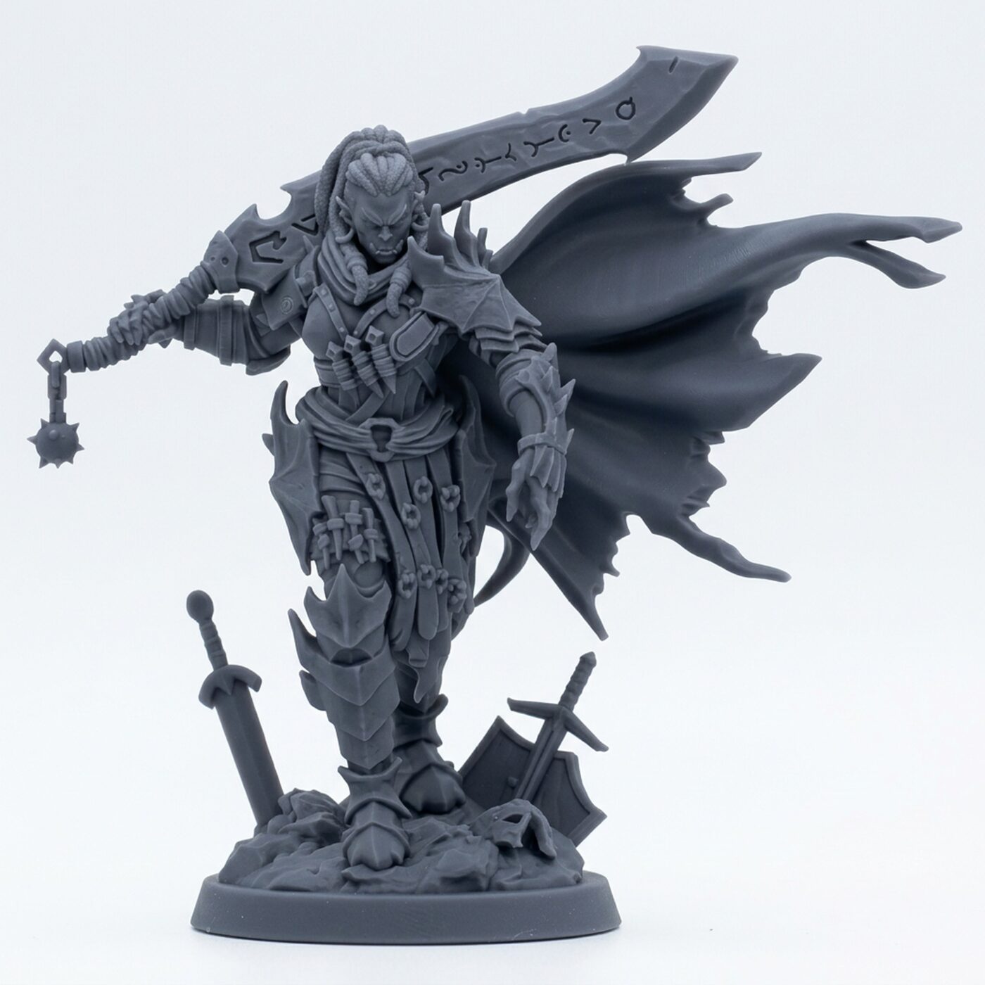 Ironcrag War Matron - Gray Resin 3D Printed Miniature