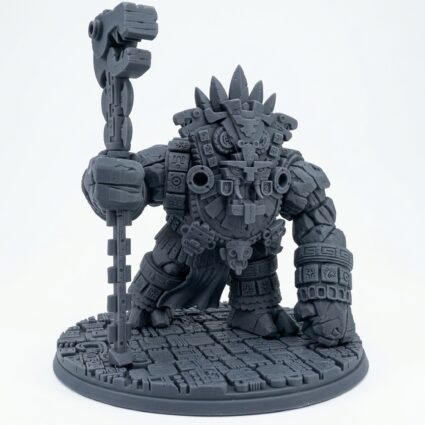 Ixbalangolem - Gray Resin 3D Printed Miniature