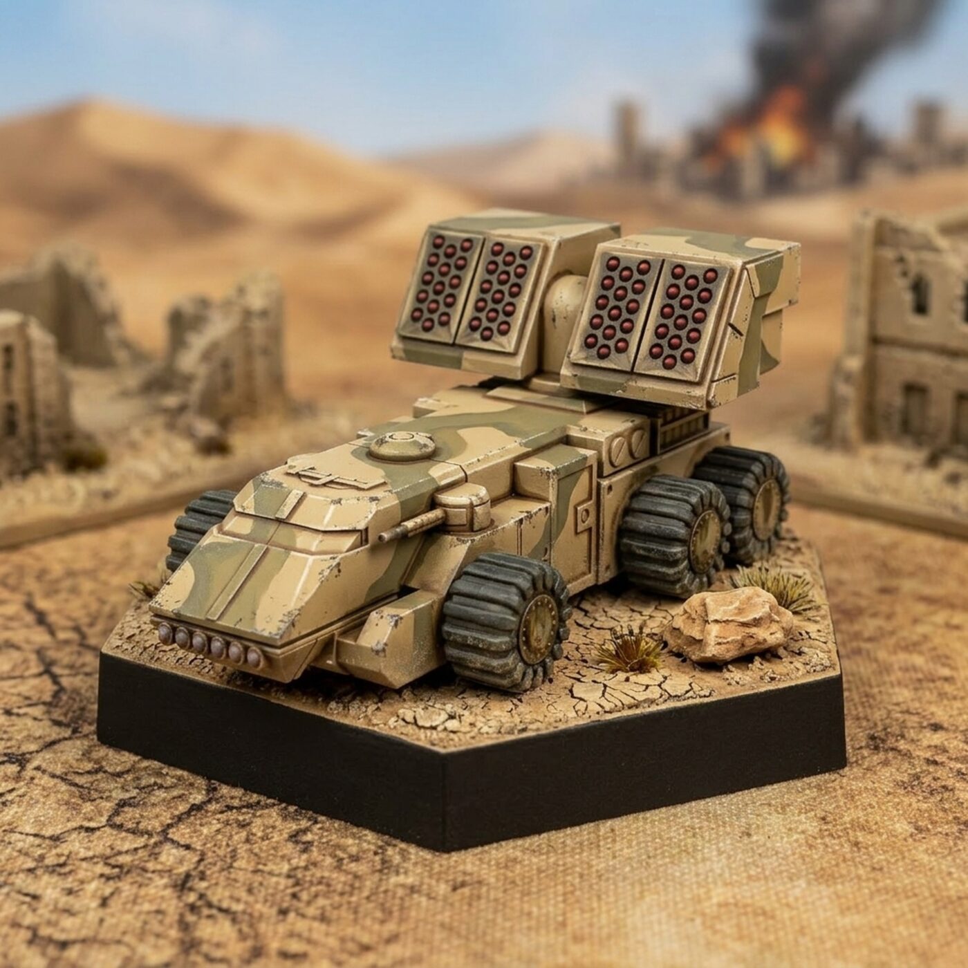 JES III Missile Carrier - 3D Printed Miniature Painted Mech Miniature