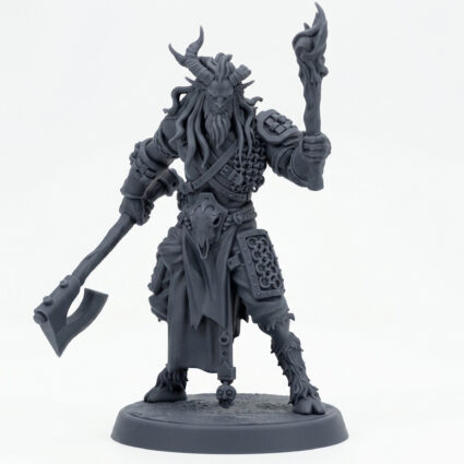 Jhago Half Beast Fighter A - Gray Resin 3D Printed Miniature