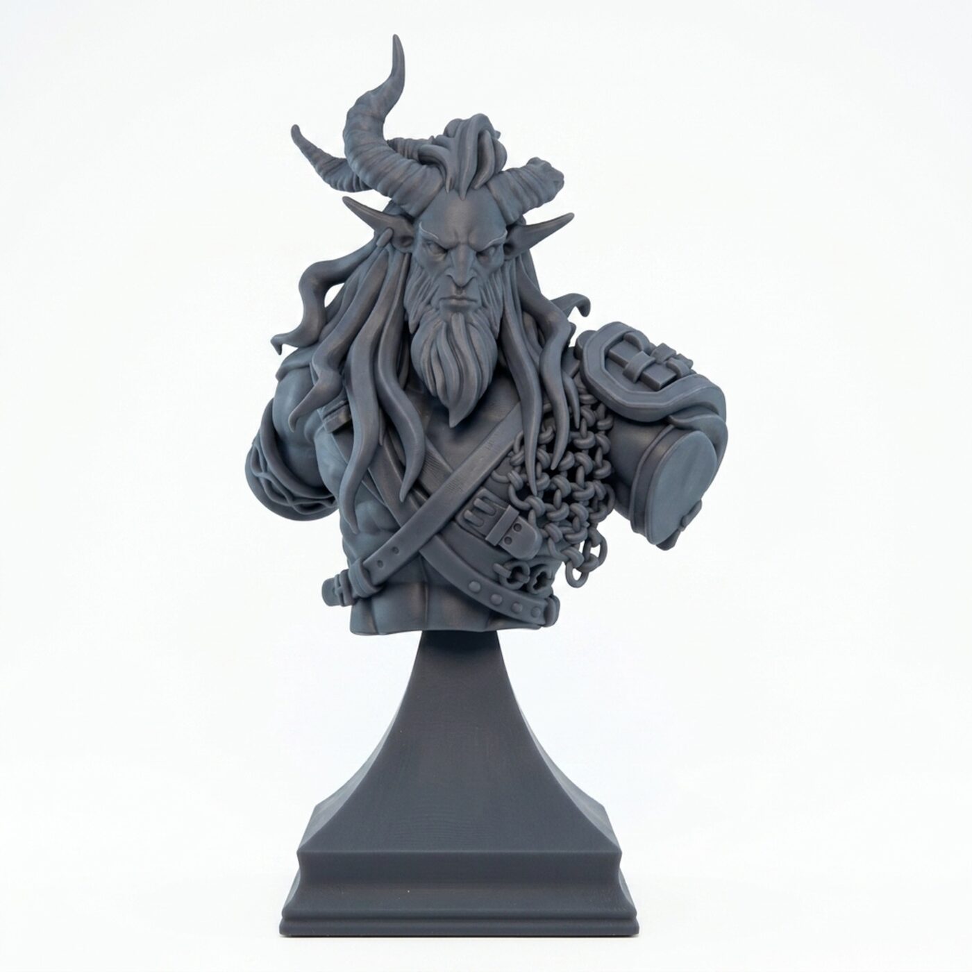 Jhago Half Beast Fighter B - Gray Resin 3D Printed Miniature