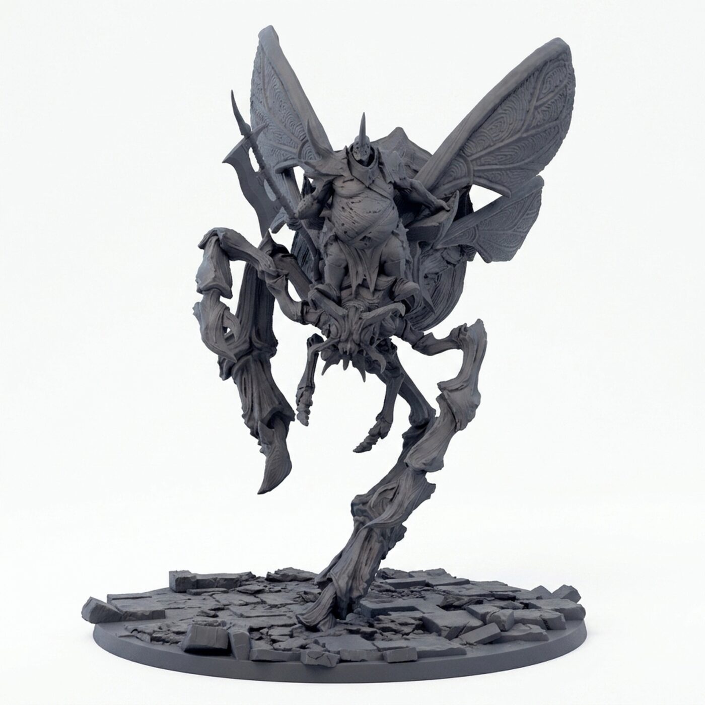 Kharax Attack Mount - Gray Resin 3D Printed Miniature