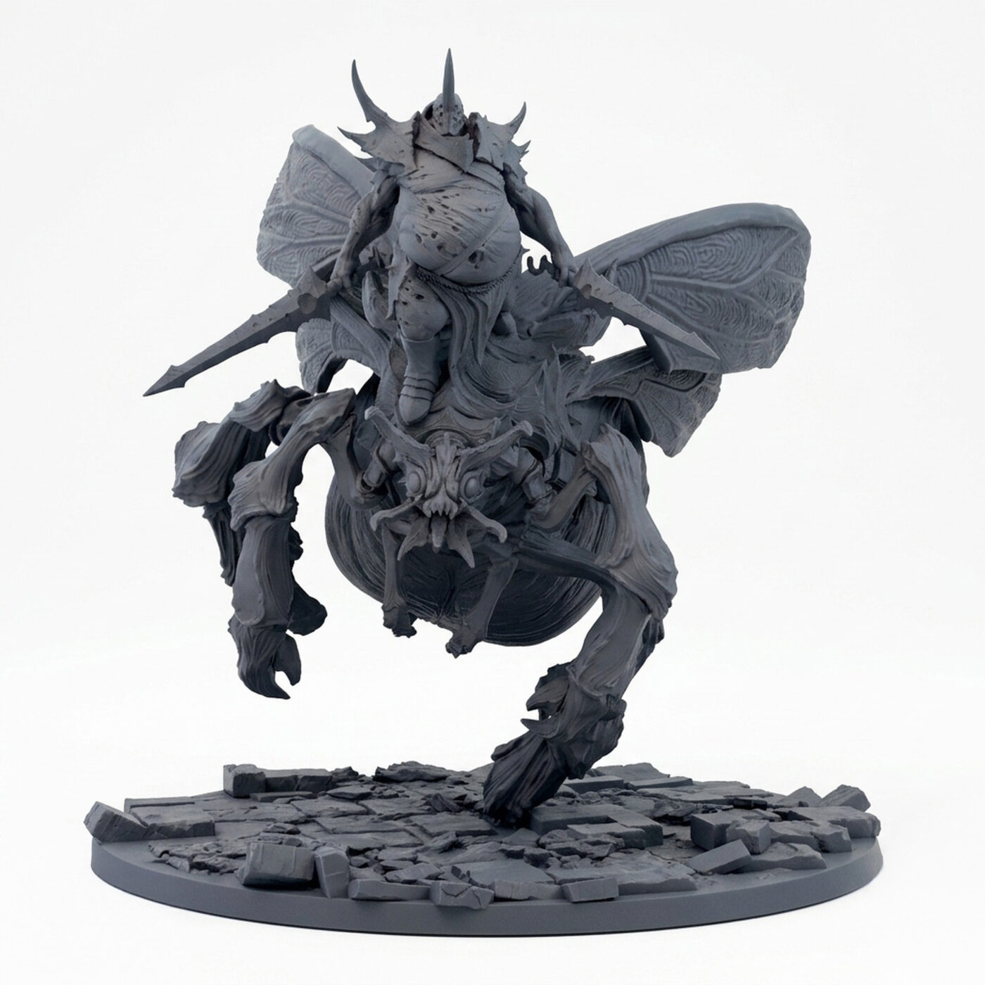 Kharax Fly Mount - Gray Resin 3D Printed Miniature