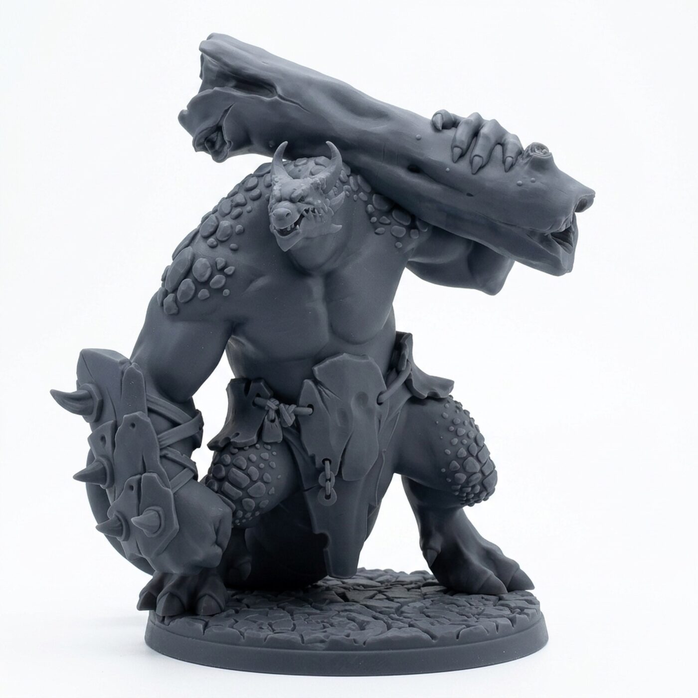 Kobold Brute - Gray Resin 3D Printed Miniature