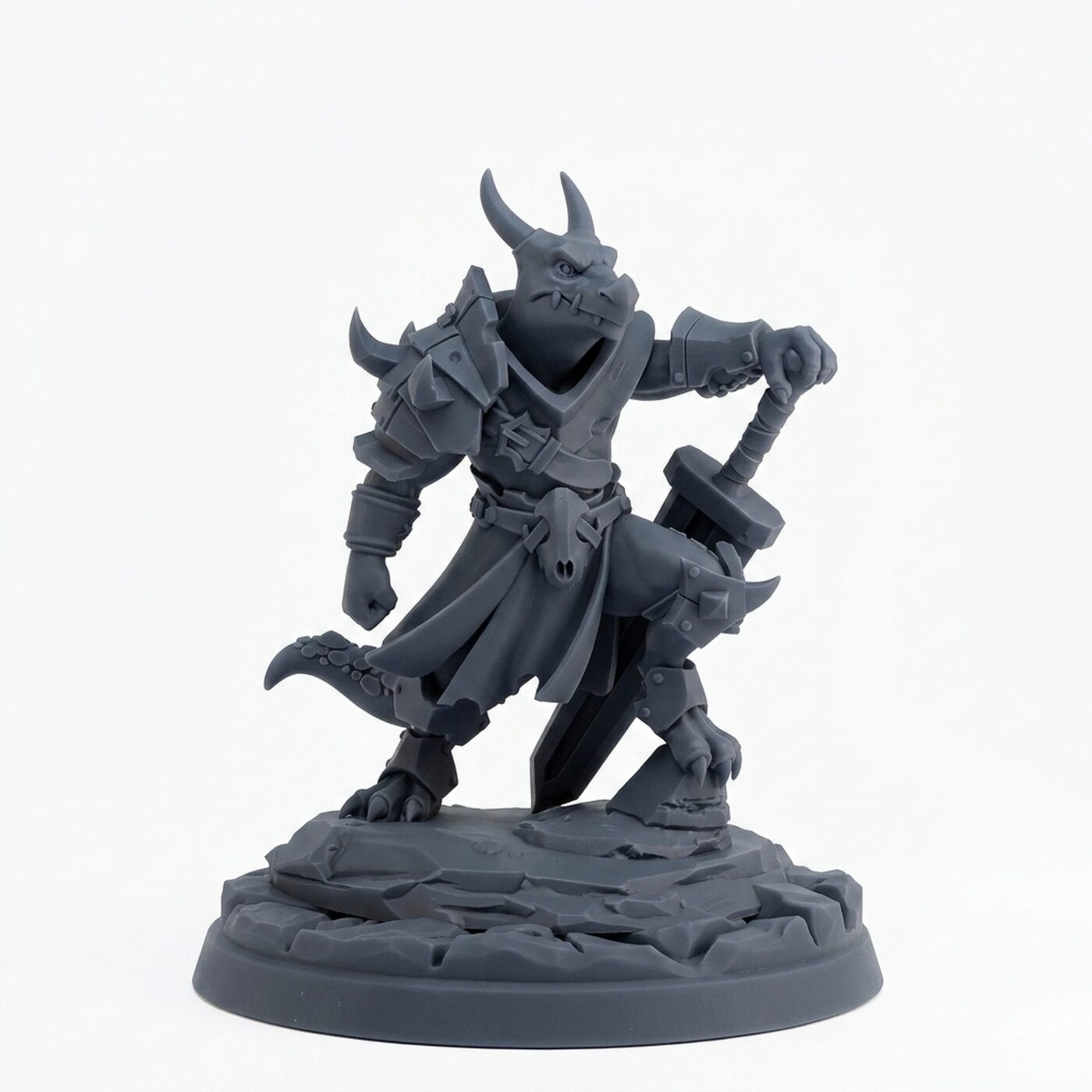 Kobold Leader - Gray Resin 3D Printed Miniature