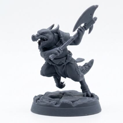 Kobold Warrior B - Gray Resin 3D Printed Miniature